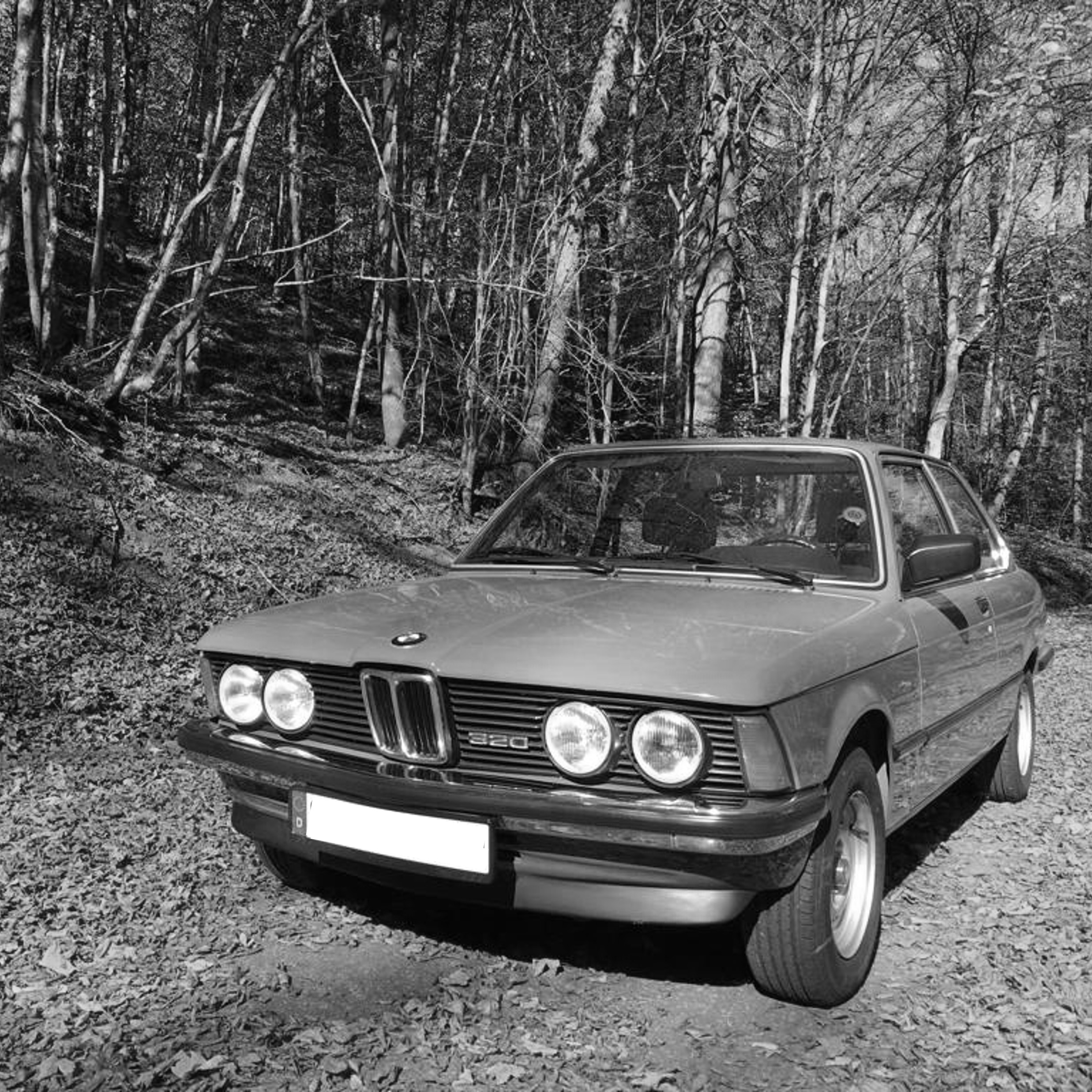 Ein alter BMW als Hochzeitsauto